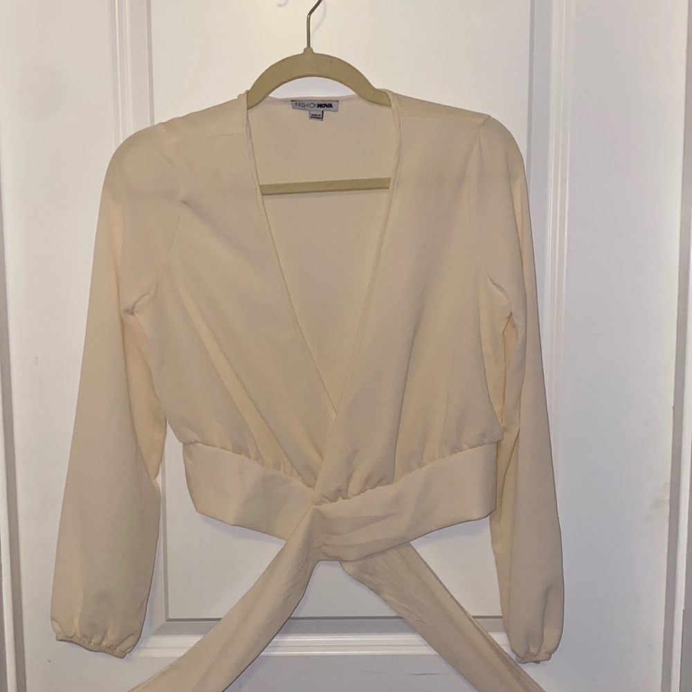 White Fashion Nova Blouse